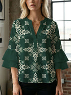 Women's Blouse with Beautiful Floral Design