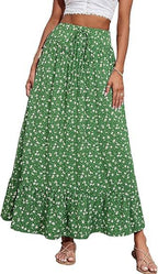 Women's Jumpsuit with Floral Print and Elastic Waist