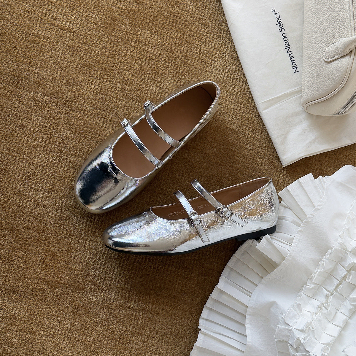 Women's Ballet Flats with Double Strap