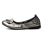 Women's Ballet Flats with Decorative Bow Accent and Non-Slip Sole