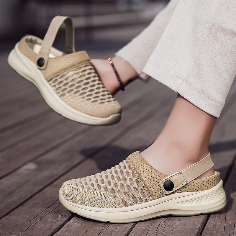 Women's Breathable Casual Clogs with Practical Heel Strap