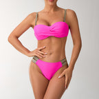 Women's Bandeau Bikini with Glamorous Straps