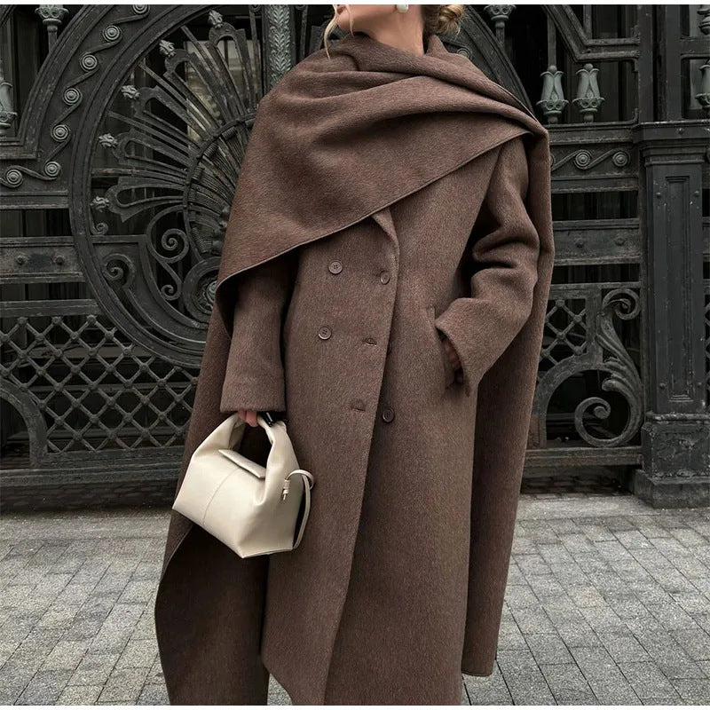 Women's Elegant Oversized Coat with Hood
