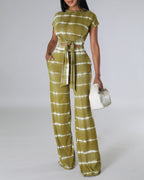 Elegant Jumpsuit with Waist Belt