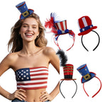 Independence Day novelty plush mini top hat headband