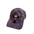 Men's Velvet Embroidered Cross Baseball Cap