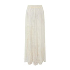 Women's Maxi Skirt with Delicate Lace Design and Seductive Slit