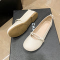 Women's Ballet Flats with Elegant Pearl Appliqué and Comfortable Footbed