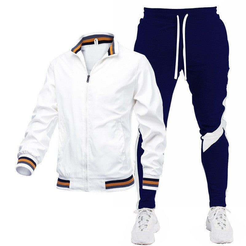 Men's Sporty Track Jacket and Jogging Pants Set