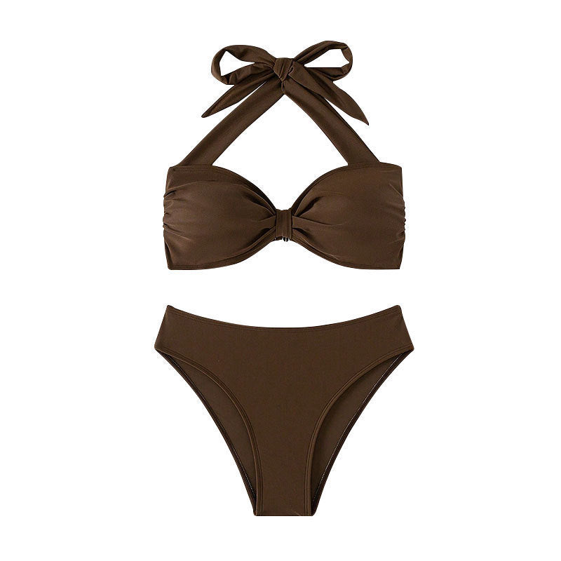 Women's Bandeau Bikini with Decorative Knot