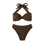 Women's Bandeau Bikini with Decorative Knot