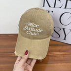 Men's Distressed Cotton Baseball Cap