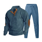 Men's Ribbed Henley Leisure Suit