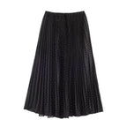 A-Line Maxi Skirt with Polka Dot Pattern