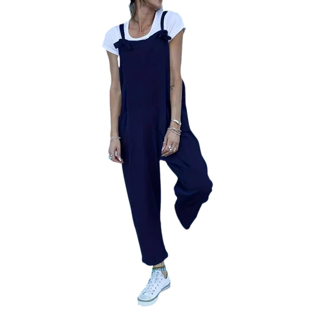 Women's Casual Jumpsuit with Side Pockets