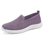 Women's Breathable Slip-On Sneakers with Elastic Knit Upper