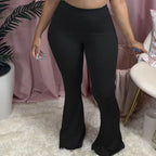 Women's High-Waisted Bootcut Leggings in Soft Jersey