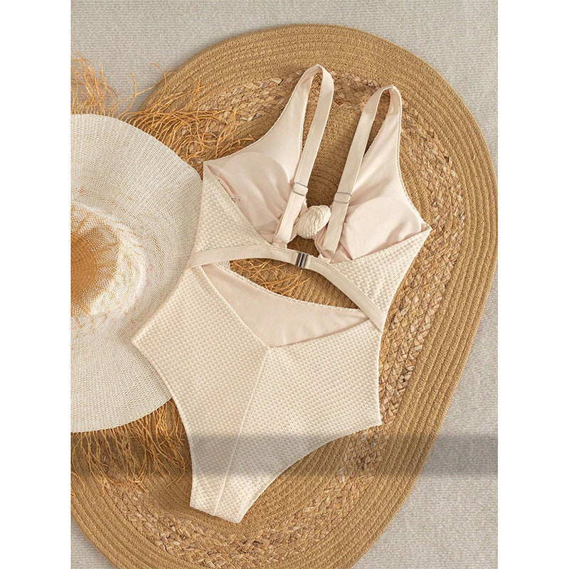 Women's Swimsuit with Knot Design and Side Cut-Outs