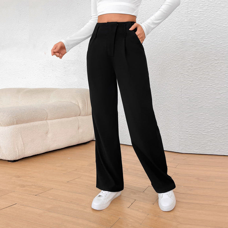 Women's High-Waisted Wide-Leg Trousers