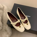 Women's Ballet Flats with Decorative Bow Ornament and Elegant Shine