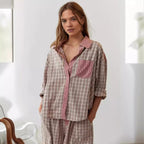 Women's Casual Plaid Set