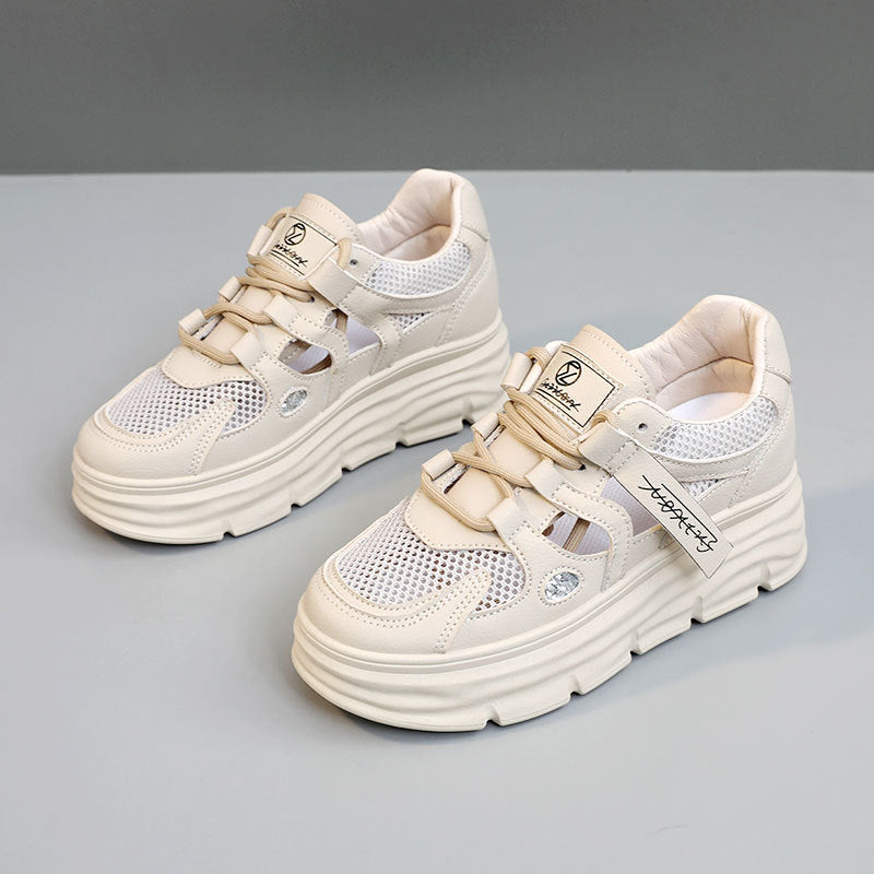Women's Breathable Platform Sneakers with Ergonomic Design