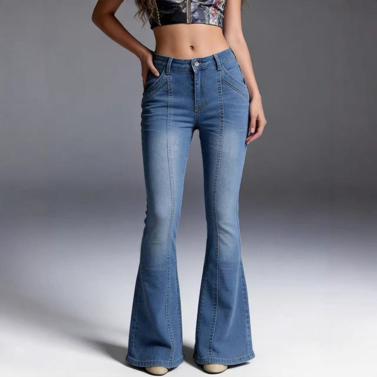 Women's High-Waisted Bootcut Jeans