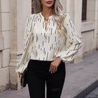 Women's Blouse Shirt with Striped Pattern