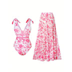 Women's Swimwear with Elegant Maxi Skirt