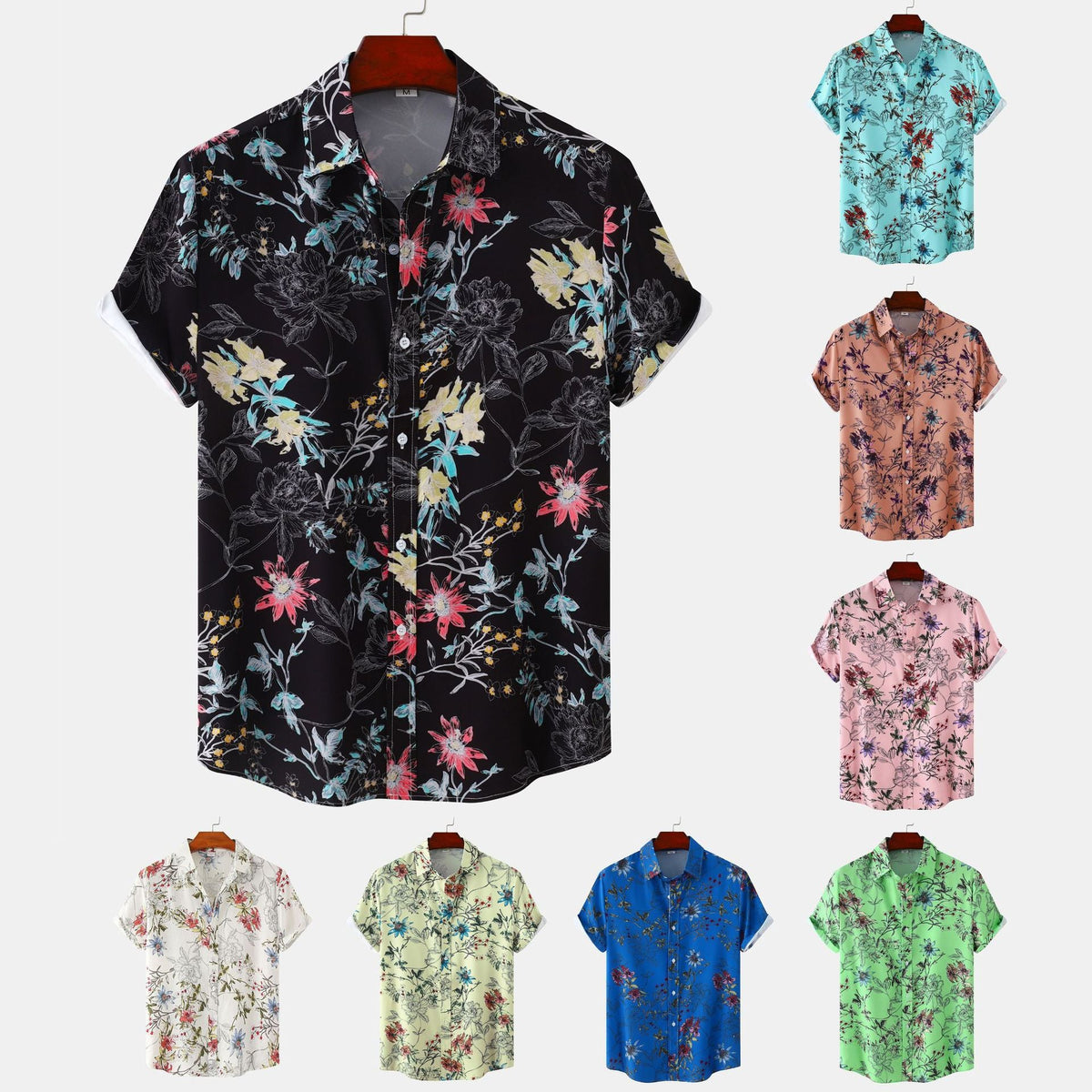 Women's Short Sleeve Shirt with Floral Accents and Modern Cut