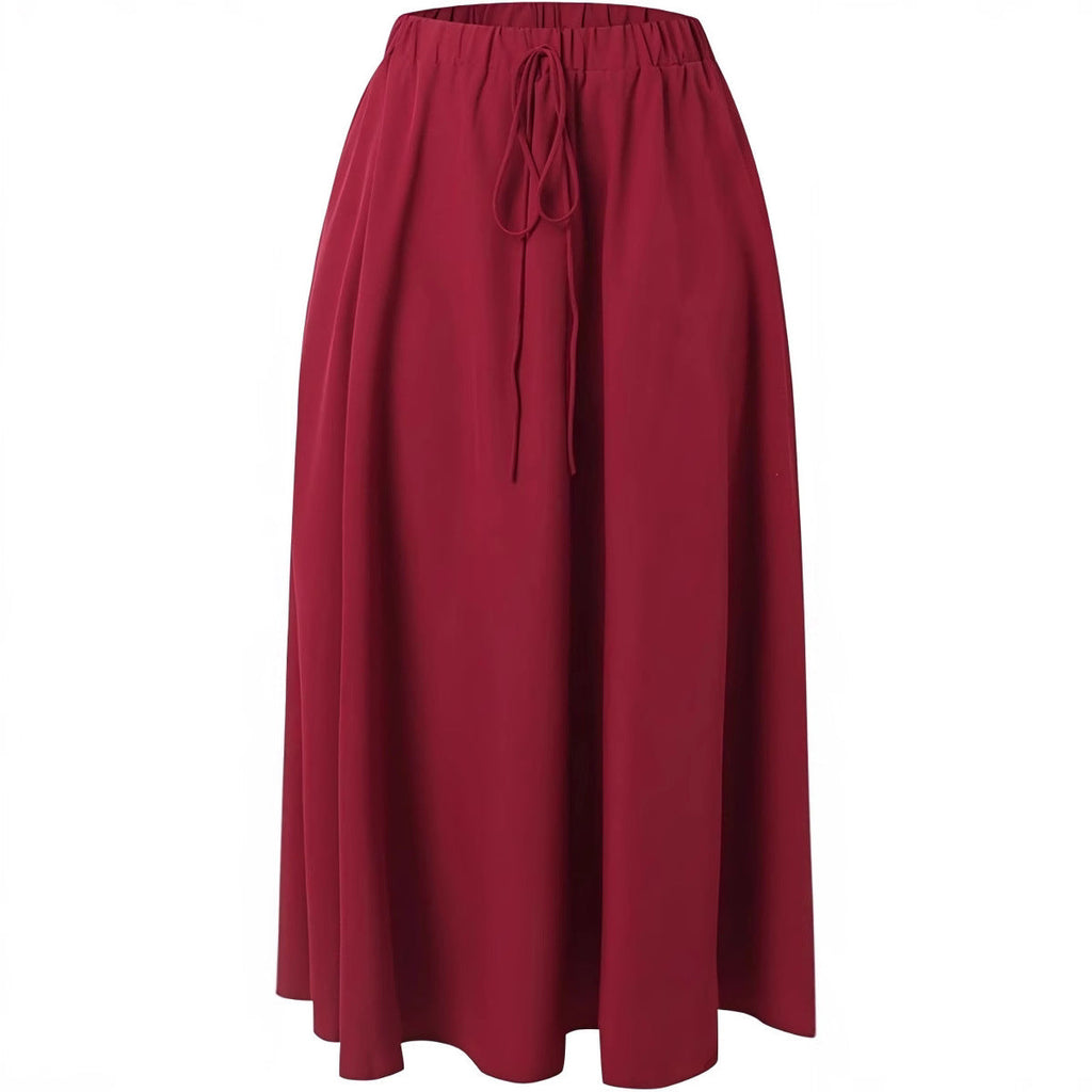 Women's Floral Maxi Skirt with Elastic Waistband