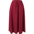 Women's Floral Maxi Skirt with Elastic Waistband