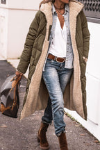 Women's Comfortable and Warm Down Jacket with Teddy Lining