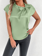 Women's Blouse with Elegant Bow