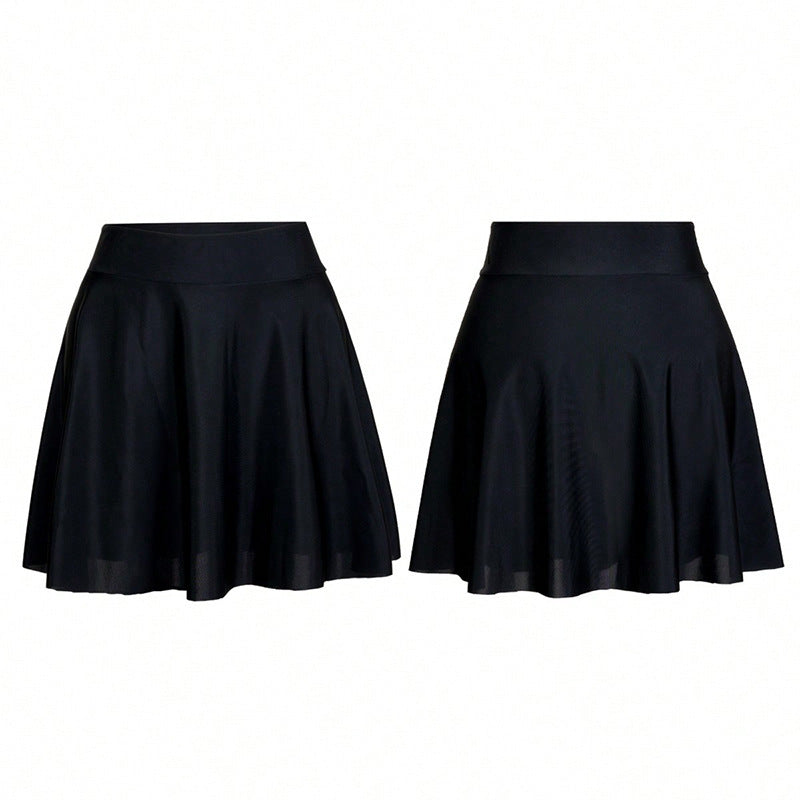 Women's Pencil Skirt with Elastic Waistband and Flared Cut