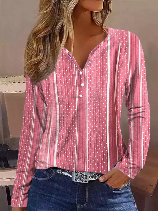 Women's Striped Long-Sleeve Shirt