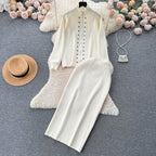 Women's Elegant Knit Suit with Zipper
