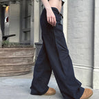 Women's Comfortable Casual Pants with Elastic Waistband and Practical Pockets