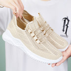 Women's Breathable Sneakers with Elastic Lacing System