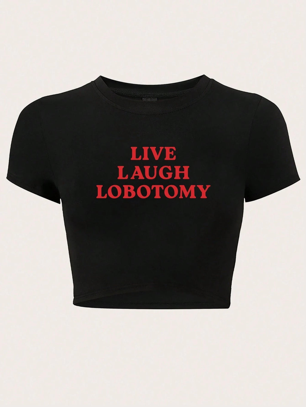 Women's Crop T-Shirt with Creative Statement Design