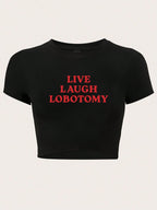 Women's Crop T-Shirt with Creative Statement Design