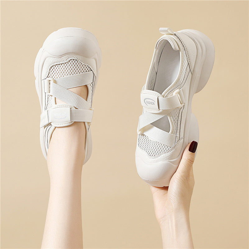 Women's Breathable and Comfortable Sneakers with Elastic Straps