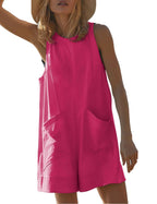 Women's Casual Wide-Leg Jumpsuit with Pockets