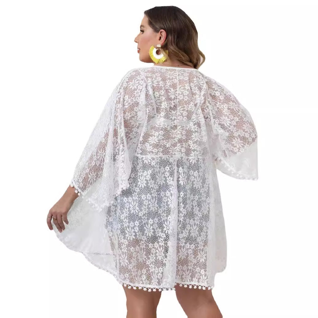 Women's Elegant Lace Beach Cover-Up