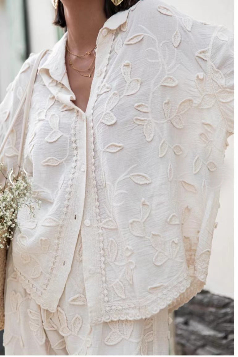 Women's Blouse with Fine Embroidery and Airy Fit