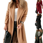 Women's Elegant and Cozy Coat with Belt and Pockets