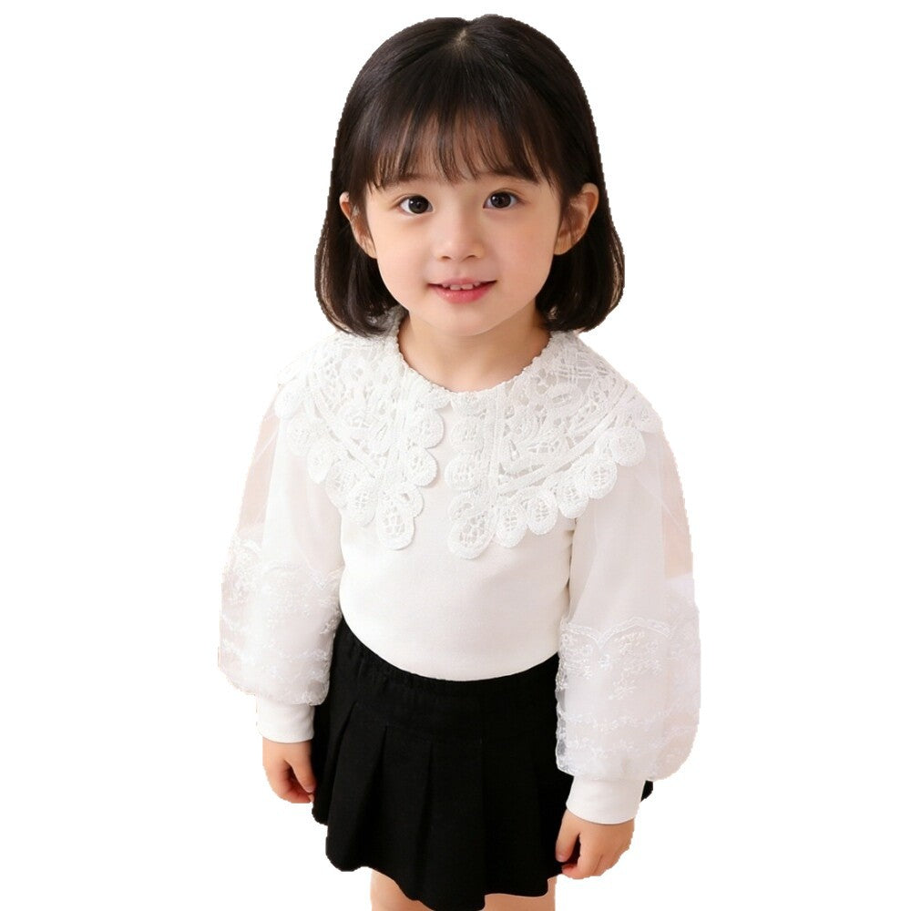 Women's Elegant Blouse with Artistic Crochet Details