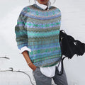Women's Patterned Sweater with Modern Knit Design