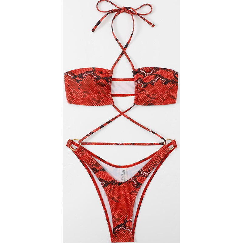 Women's Bandeau Bikini with Refined Cut-outs
