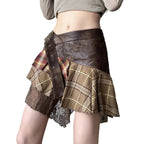 Women's Asymmetrical Wrap Skirt with Ruffle Details
